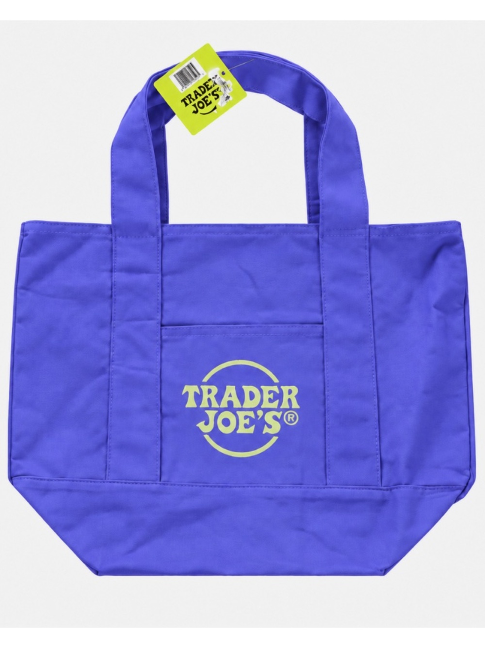 Trader Joe’s Purple Mini Tote Canvas Bag New with tag